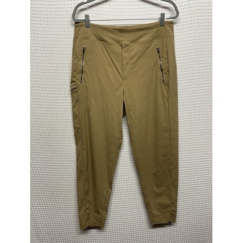 NWIP Athleta Trekkie North Brown/Tan High Rise Jogger Pants Women 12 Indonesia